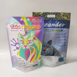 Custom Printed plastic pet dog food packaging, cat litter sand bags 2l 5l 6l 7l 10l  Cat Litter Packaging Bag