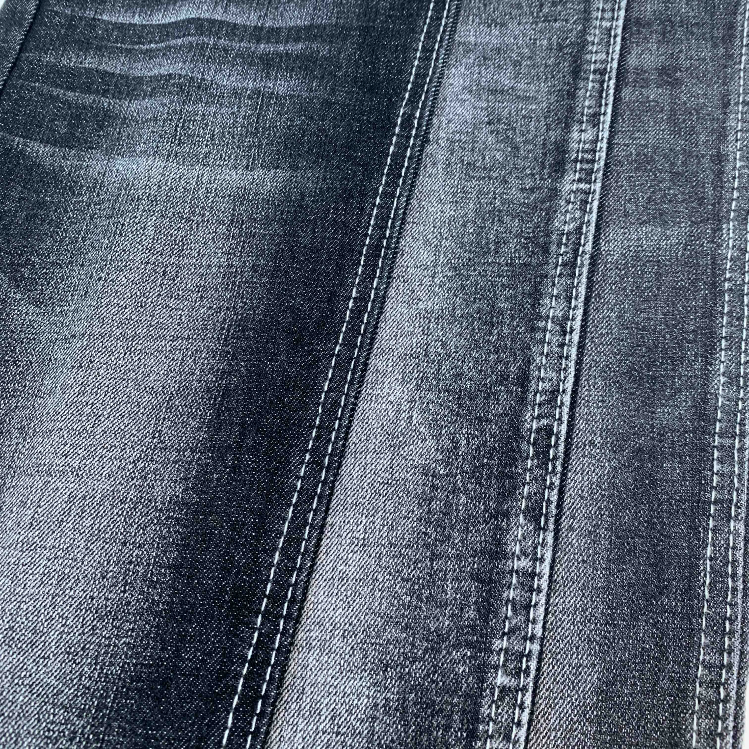 Crosshatch Premium Quality Denim Fabric Black Heavyweight For Work Clothes In Guangzhou Denim Fabric Market