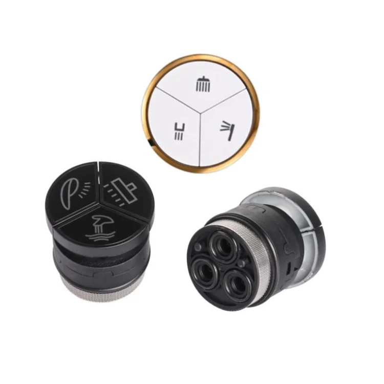 High Quality 46mm 3 Way Low Torque Sealing Push-button Inside Thread Diverter Faucet