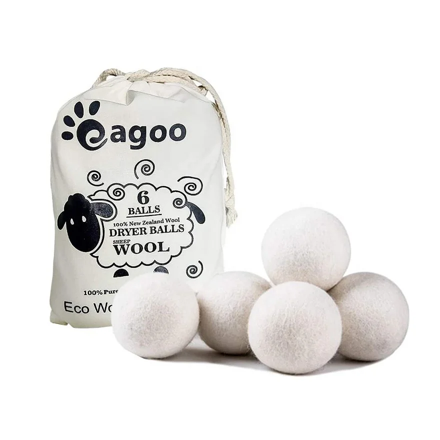Trending 2024 New Products  Bestseller in USA Organic Natural Reusable Xl 100% Wool Dryer Balls Sheep Hair Dryer Pure Eco 9cm