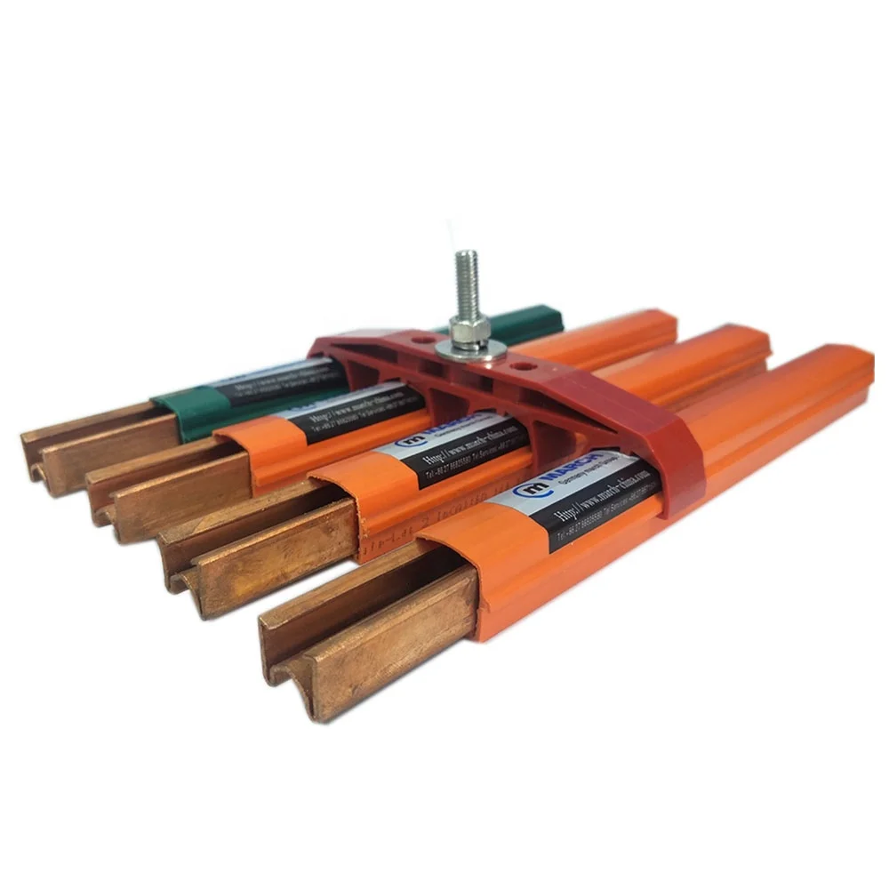 4 Electric Rail Overhead Crane Electric Busbar, Copper Earthing bar