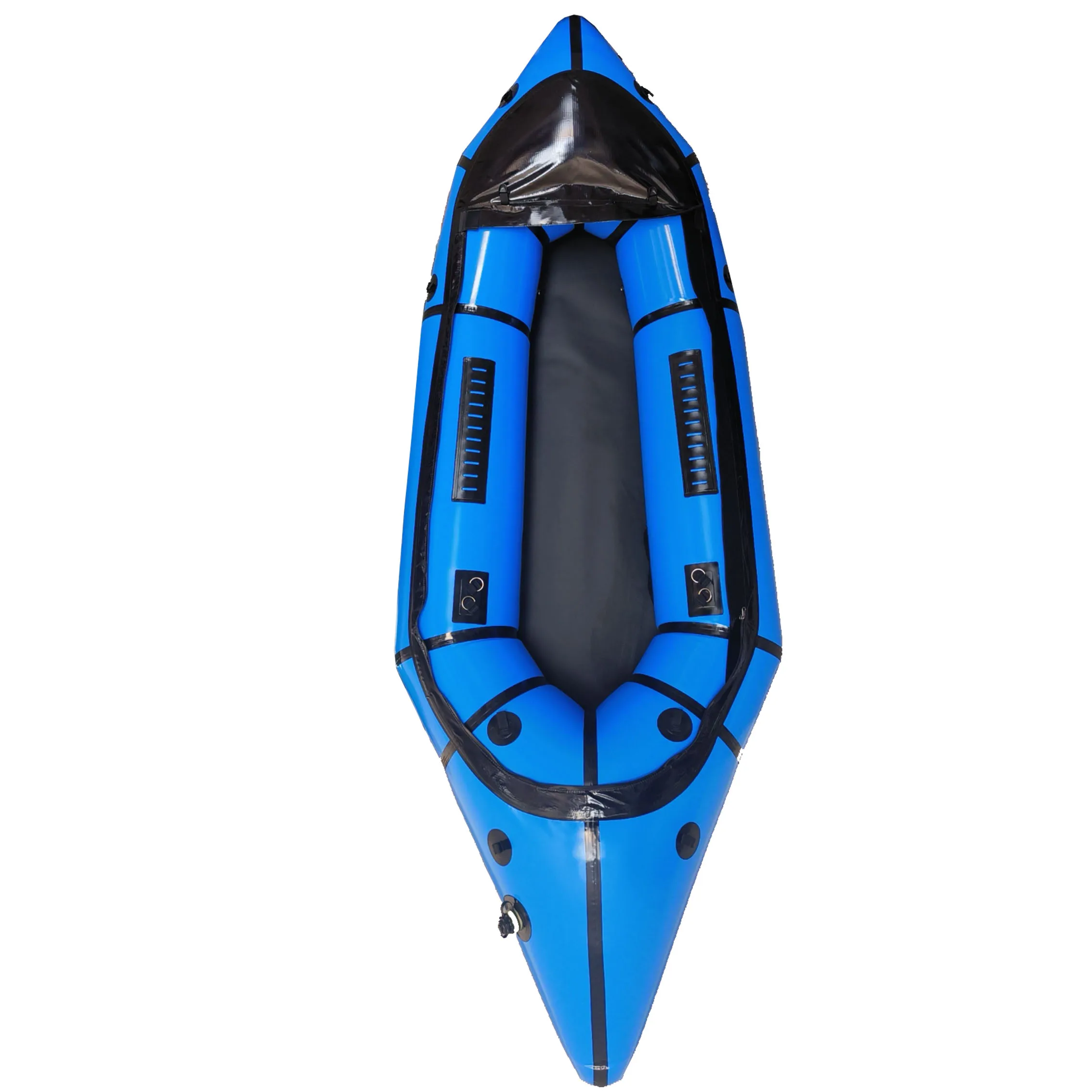 TPU inflatable boat pack raft with spray deck skirt factory customized high quality white water packraft