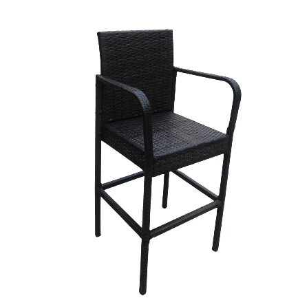 Home Outdoor Bar Stool Rattan Garden Furniture Bar Chair Set Patio Wicker Furniture