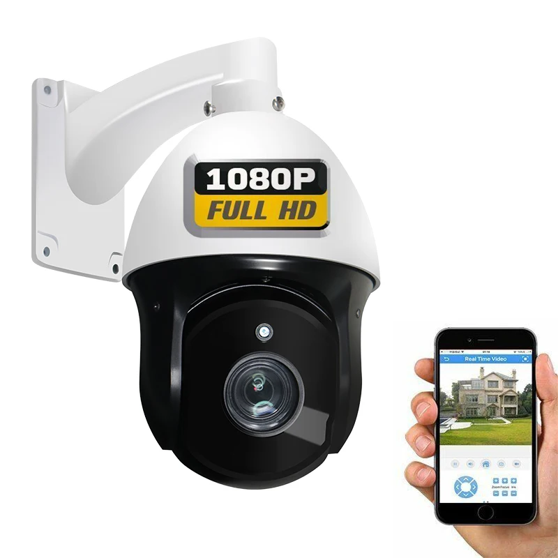 Optimal Cost-effective Solution 20x Pan Tilt Zoom Camera for Residential Remote View Outdoor 360 Degrees Infrared Night Vision