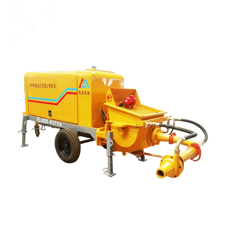 Factory price 8m3/h  Diesel Trailer Shotcrete Concrete Spray Machine