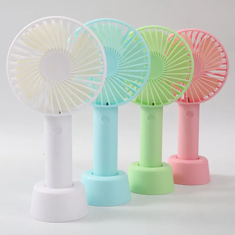 Pink White USB Handheld Mini Fan Lash Table Rechargeable Small Handy Fans Eyelash Extension Mini Fans