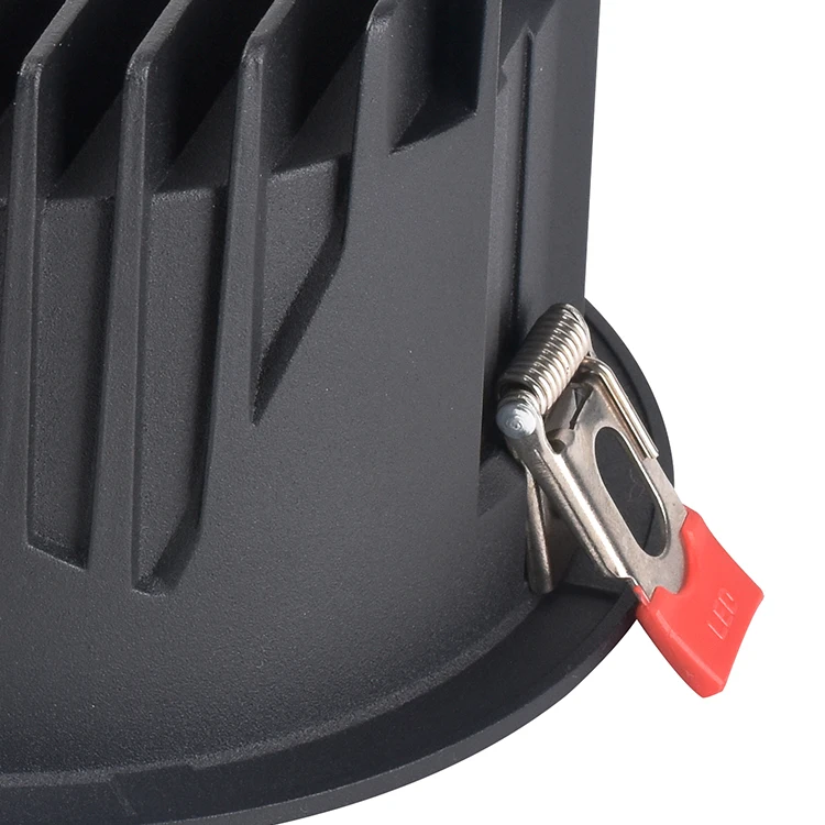 Smart Control Anti-Glare Design Black White Aluminum 12w 18w 24w Dimmable Cct Change Smart Led Recessed COB Downlight