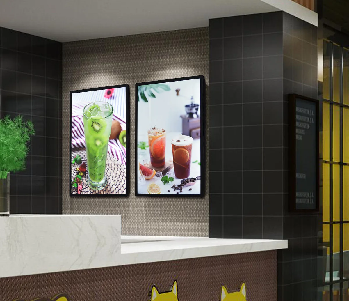 burger shop lightbox a5 round corner lightbox fashion lightbox