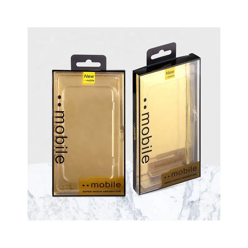 OEM New Design Mobile Phone Case Packaging Box,cell Art Paper with Window Customized Competitive HV