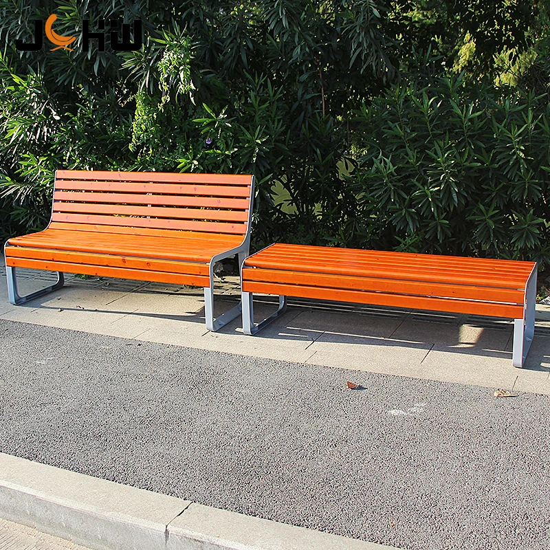 Manufacturer direct sale customizable solid woo commercial restaurant outdoor bench wooden aluminum garden bench