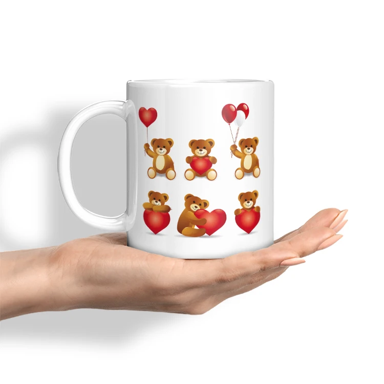 Wholesale Low Price White Porcelain Mug 330ml With Custom Logo Sublimation Coffee Mugs Ceramic