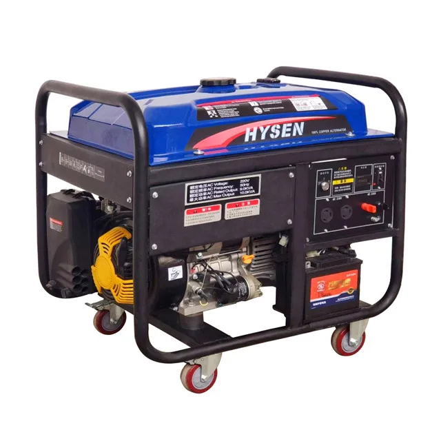 Factory wholesale 10kw alternator 220v dc 10KW 10kva Gasoline Generator single three phase stromgenerator geradores