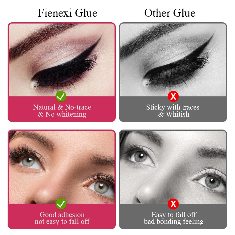 Factory Price Fienexi High Humidity Extension Eyelash Sensitive Adhesive Free Glue Ring Soft Glue Eyelash Glue 8 Weeks Kit