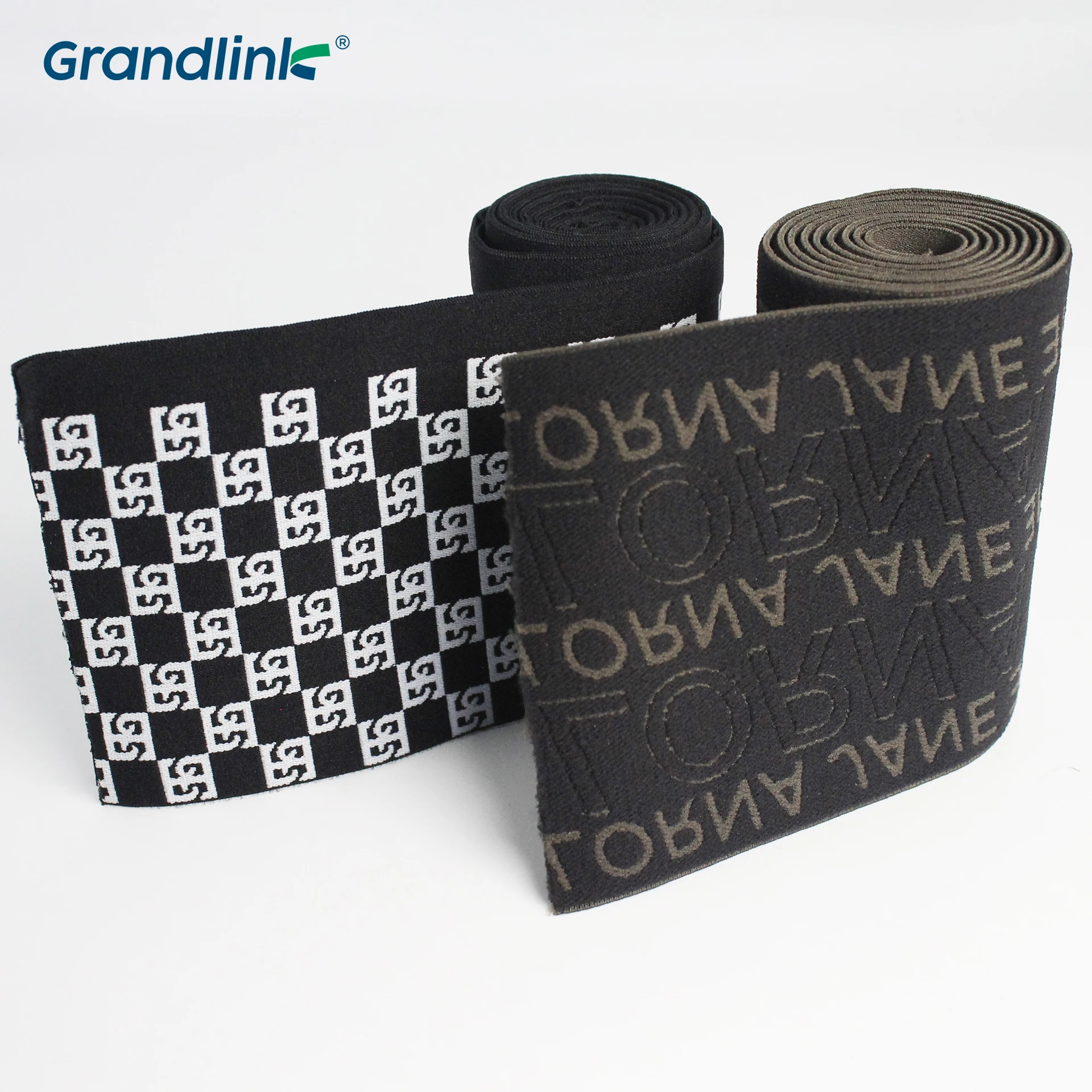 10cm Fold Over Jacquard Elastic Band Woven Sewing Open Side Elastic Band with Opening Edge For Elastic Waistband