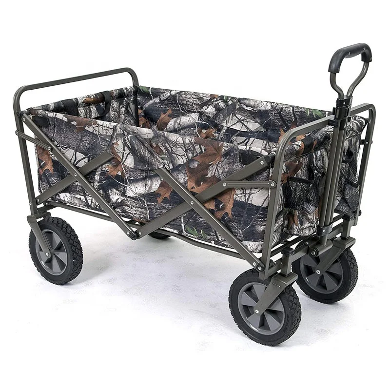 Outdoor camping folding utility wagon portable beach collapsible wagon