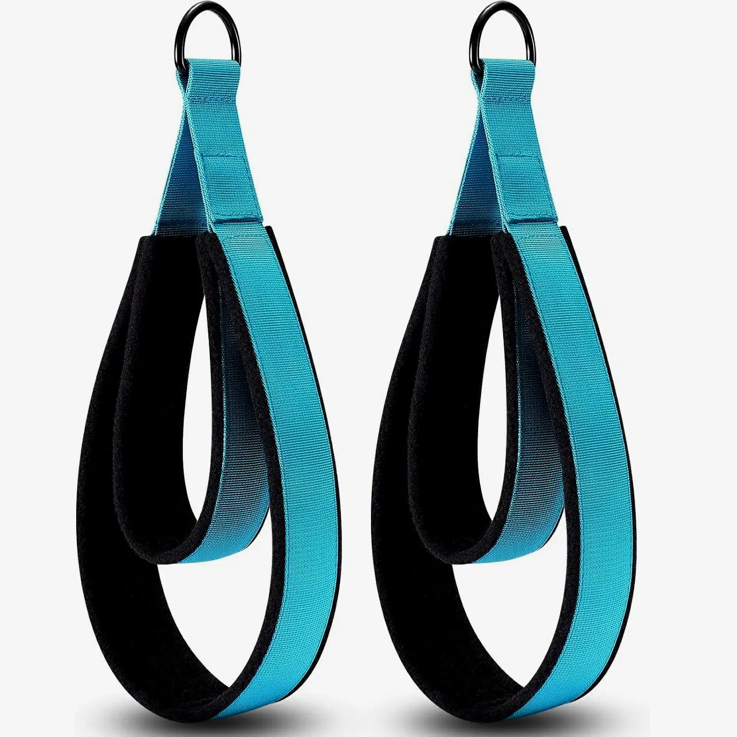 Fitness D-Ring Straps Double Loops Padded Pilates Equipment Exercise Straps Yoga Exercise Accessories for Home Gym Workout