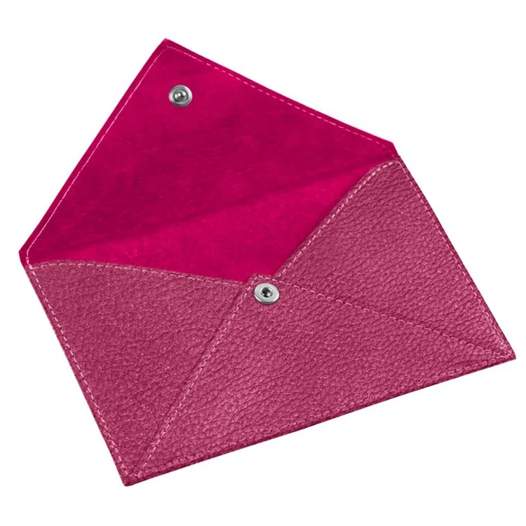 Custom WaterproofA4 PU File Folder Document Bag With Button Flap For Promotion