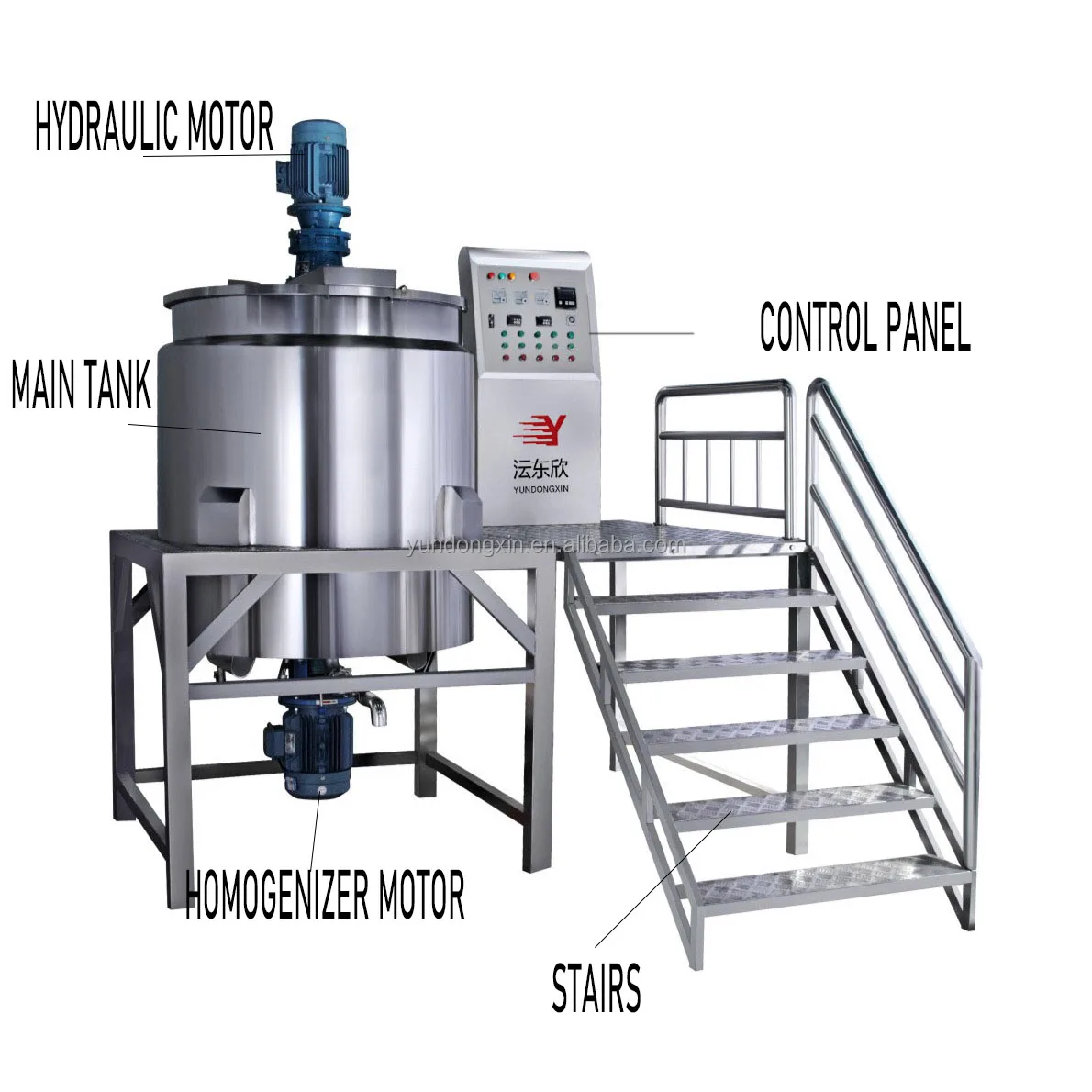 Factory manufacture liquid detergent homogenizing mixing machine homogenizer liquid soap mixer