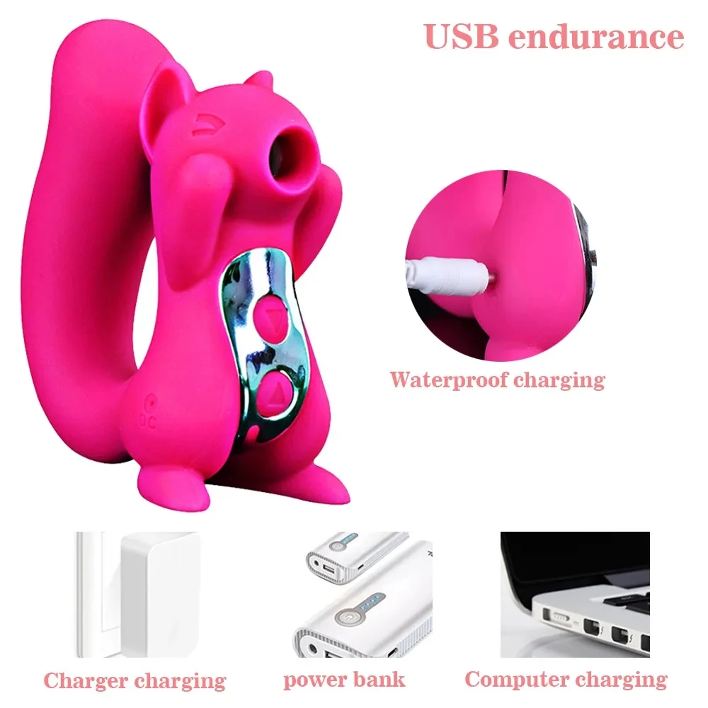 Multifunctional G Spot Clitoral Sucking Vibrator Adult Mini Vibrating Squirrel Suction Vibrator