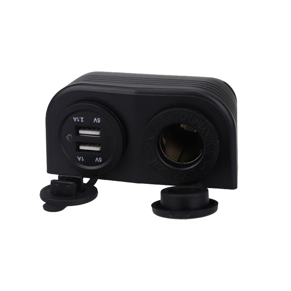 2 IN 1 Car Dual USB Charger 3.1A w/ Cigarette Lighter Socket on Tent Cover