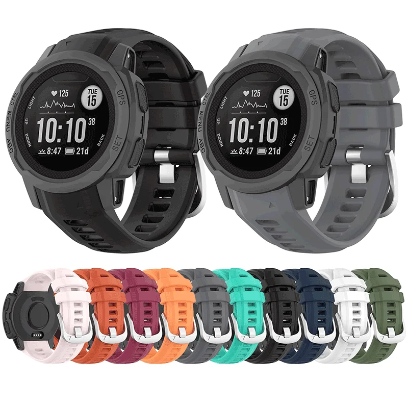 20mm Official Quickfit Silicone Watch Strap Band for Garmin instinct 2S Smart Watch Band