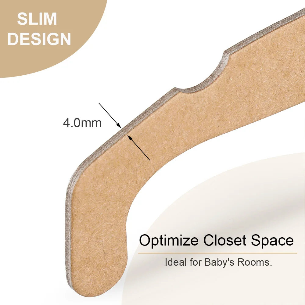 LINDON Cardboard Hangers Eco Friendly Recyclable Children Kids Clothes Hanger With Clips