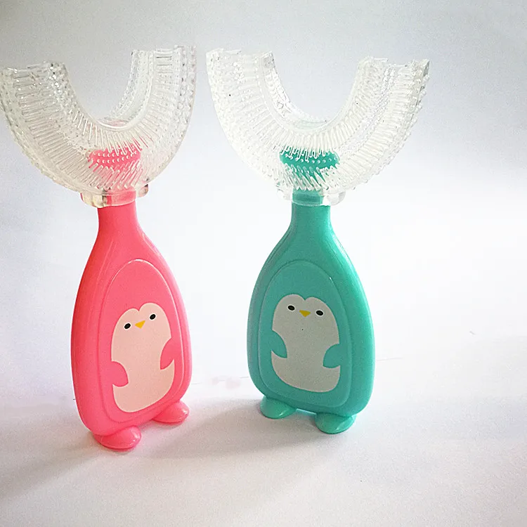 Baby Mouth Cleaning Silicone Brush U-shaped Baby Toothbrush