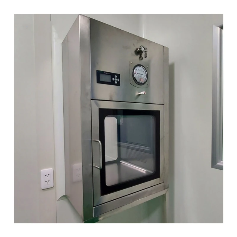 Biotechnology Lab ISO5 Cleanroom Dynamic Through Pass Clean Room Seamless Connection GMP Stainless Steel 304 Pass Box