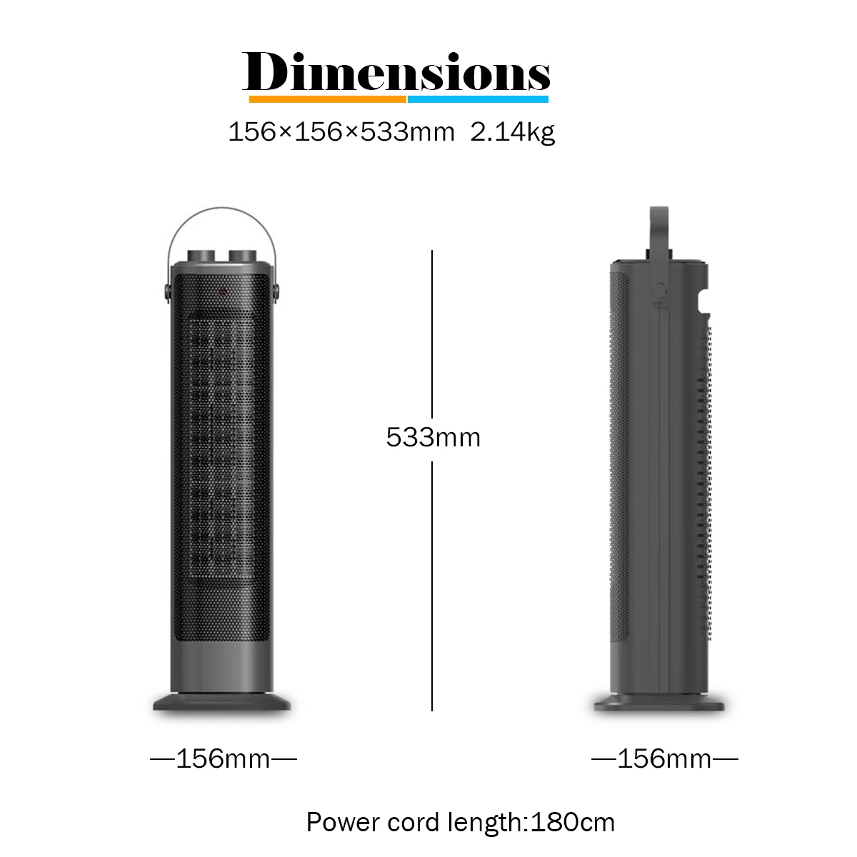 mechanical safety universal tip-over switch  Multiple output power overheat Protection PTC ceramic ceramic space fan heater