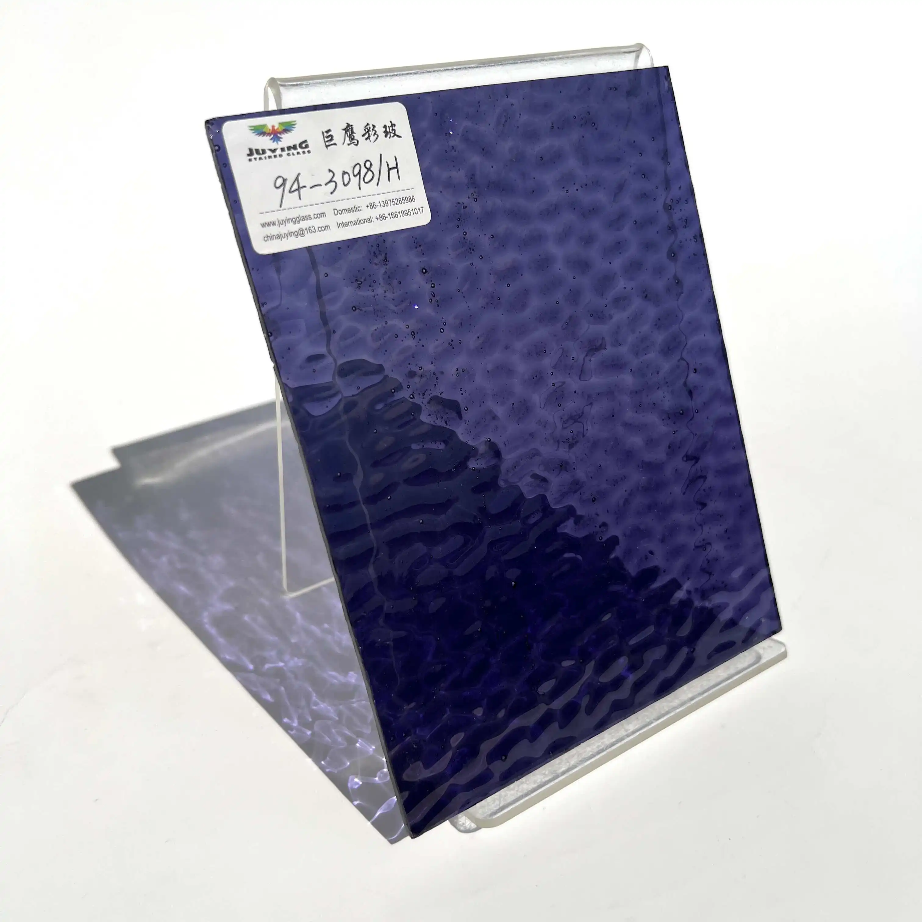 Popular Wholesale Texture Patterned Art Stained Glass Transparent Violet for Window Film Decoration