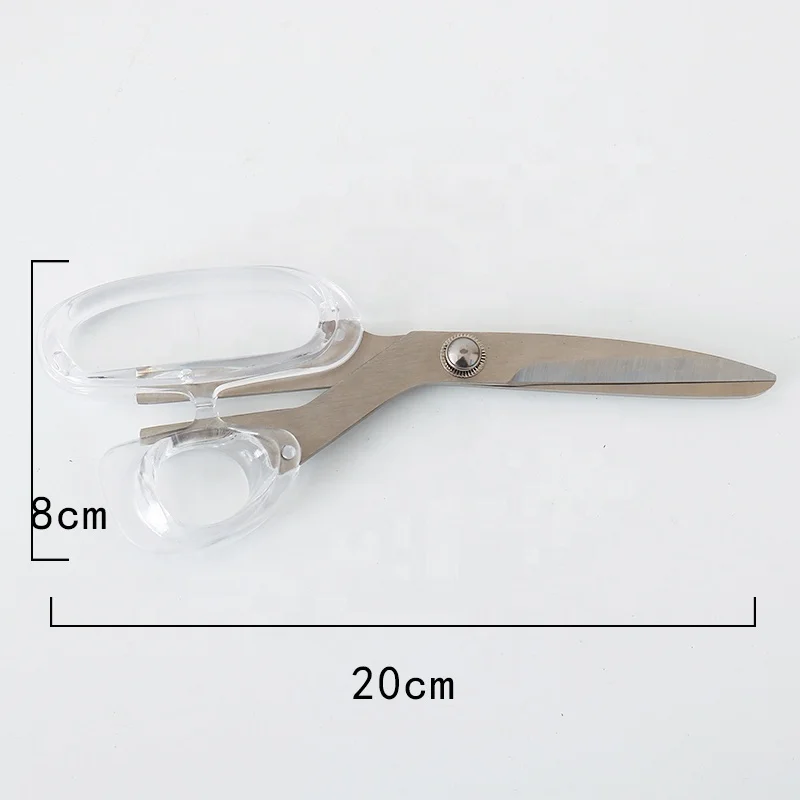 transparent  8 inch gold and rose gold scissor