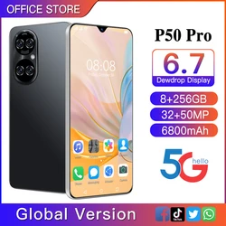 New Smart Phone For Huawei Honor P50Pro 8GB 256GB HD Full Display Global Version Smart Cell phone Unlock Android 5G Mobile Phone