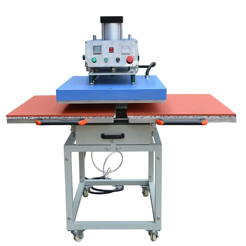 Factory 40*60 cm Pneumatic Sublimation  Double Working Stations Heat Press Machine for t shirt leather