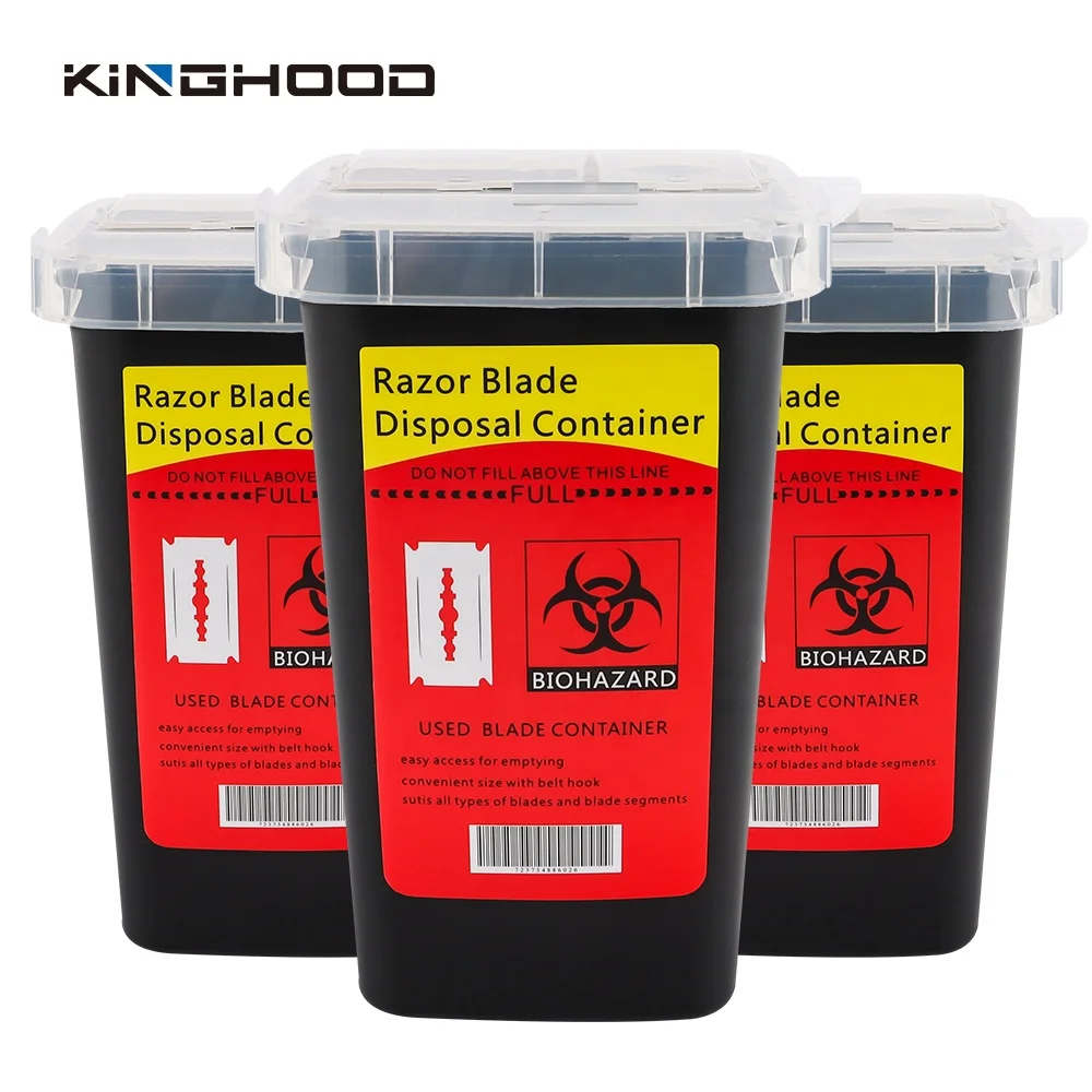Plastic Sharps Needle Blade Disposable Tin Razor Cutter Container