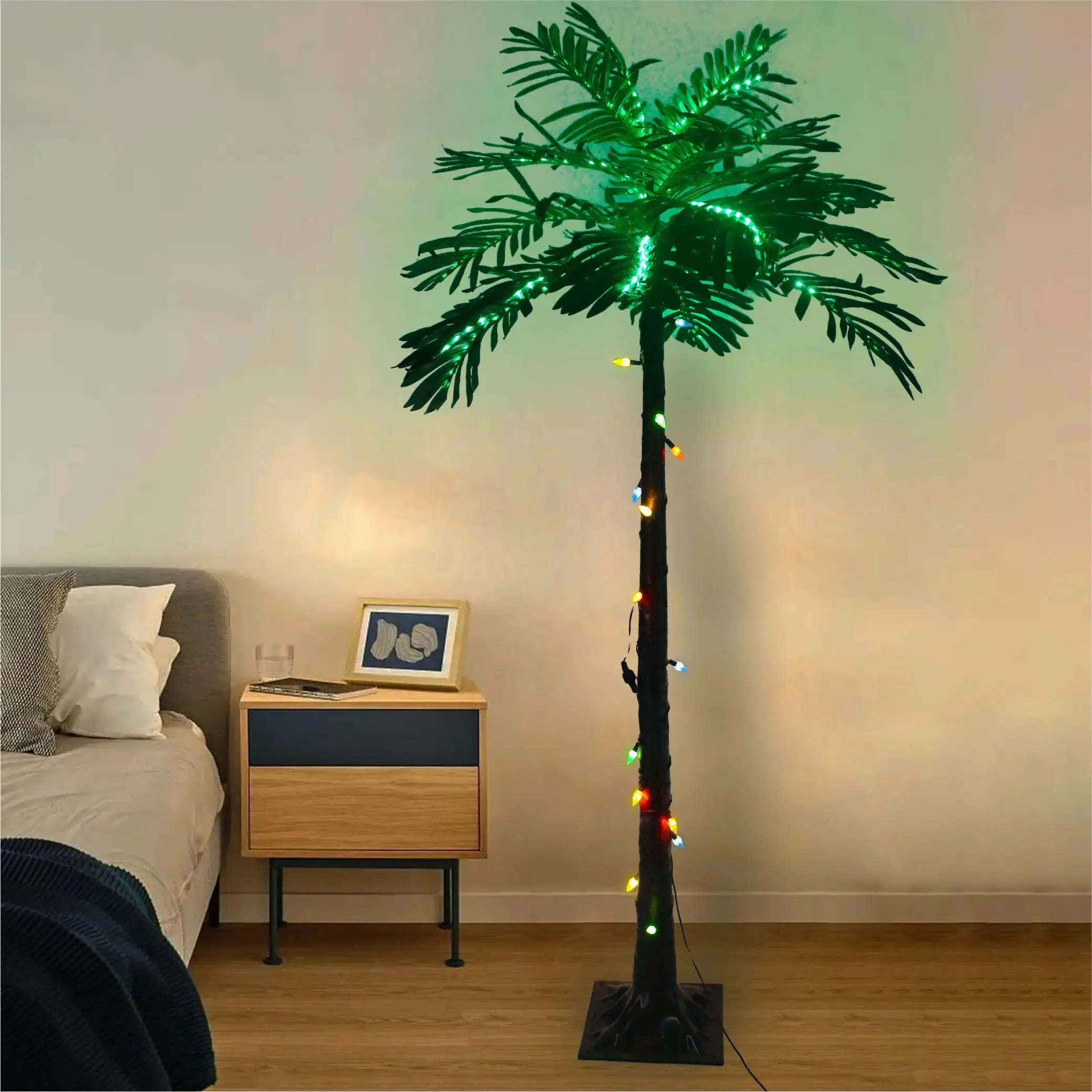 Hot sale 1.5 meter 1.8 meter Realistic Artificial Natural Looking LED Lighted Palm Tree Light