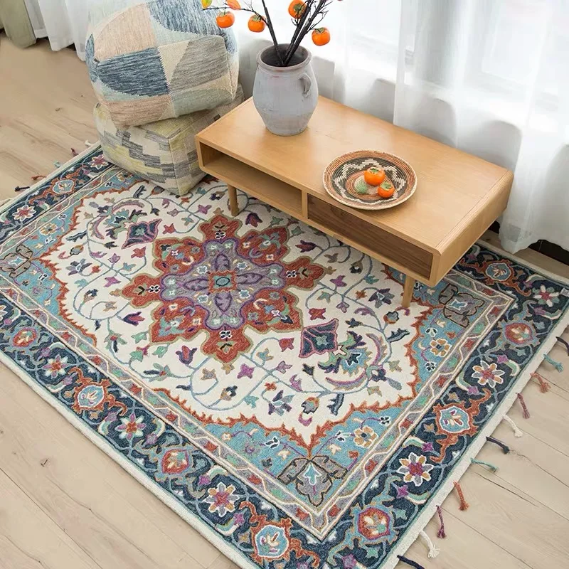 September promotion Handknotted wool rug vintage persian rug for living room