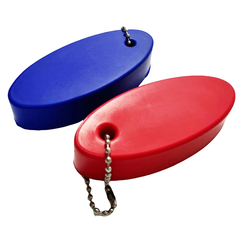 Promotion Gift Custom Logo PU Foam Floating Keychain Oval Shape Floatable Keyring EVA Keychain