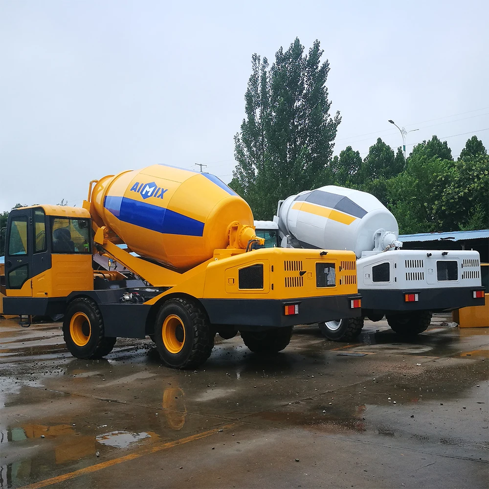 Chinese brand 3 cubic automatic loading/unloading/concrete mixer/rotating tank truck