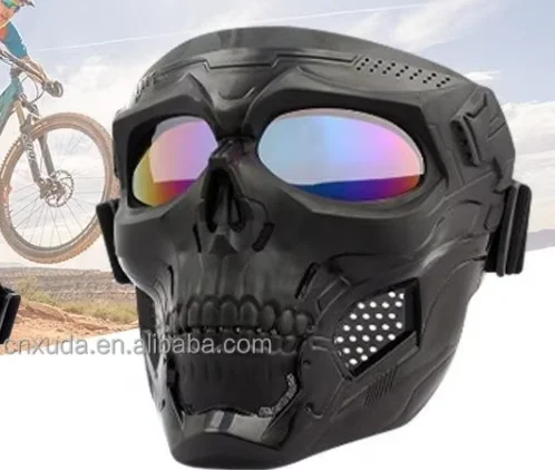 Motorcycle Face Mask Full Face Dirt Bike Goggles Motocross Racing Halloween Messenger Mask Motorcycle Goggles Mask