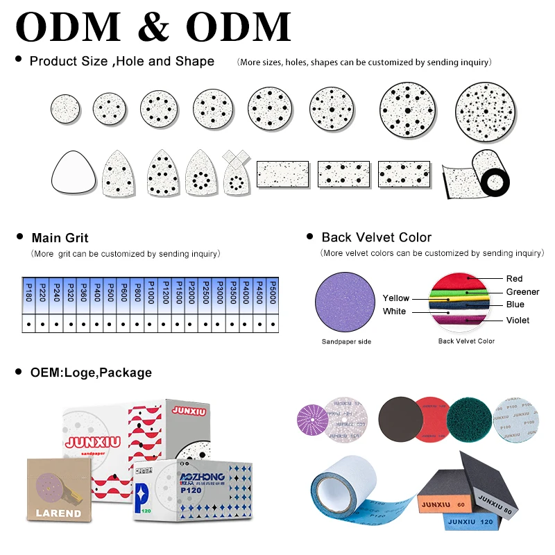 Factory Price Ceramic Aluminium Oxide Sanding Disc 150mm 119 Holes Dust-free Sanding Discs Autobody Sanding Abrasive Tool