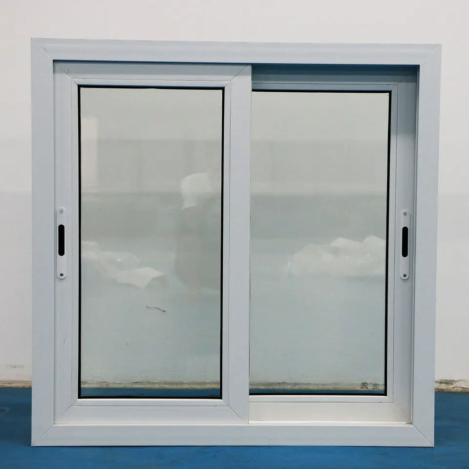 Hurricane Proof Double Glass Fiberglass Pvc Sliding Windows