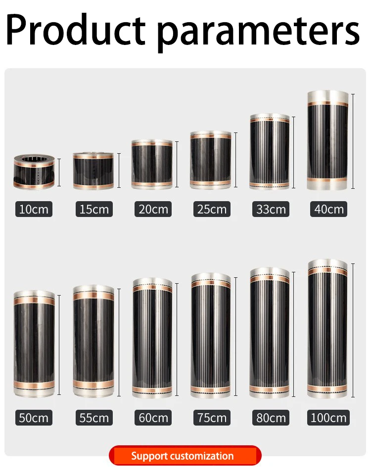 MINCO HEAT Infrared Heating Film 220V Electric Warm Floor System 50CM Width 220W/m2 Heating Foil Mat Made In Korea