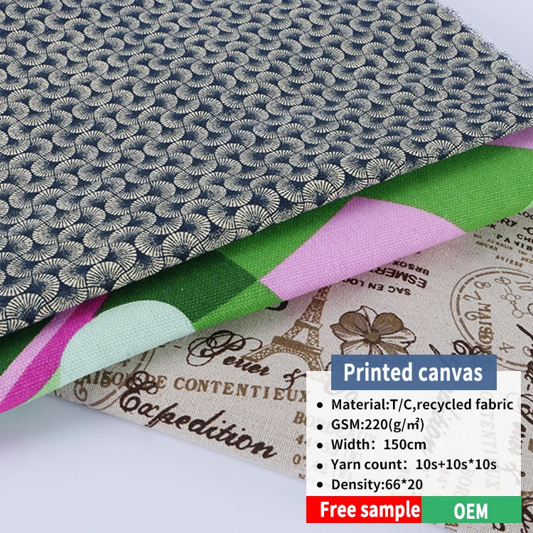 
10s+10s*10s 66*20 220gsm Printed home textiles with customizable patterns for cushion cover 