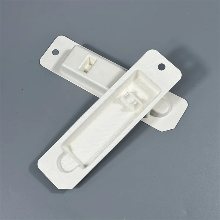 Eco Friendly Sugarcane Bagasse Pulp Packaging Customize Molded Fiber Cosmetic Protective Case Biodegradable Paper Pulp Tray