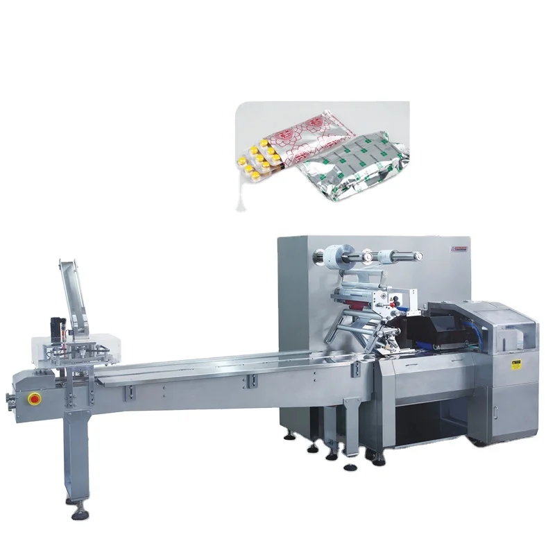 
Automatic GS-500 High speed Horizontal pillow type packing machine Chocolate sugar food flow wrapping machine 