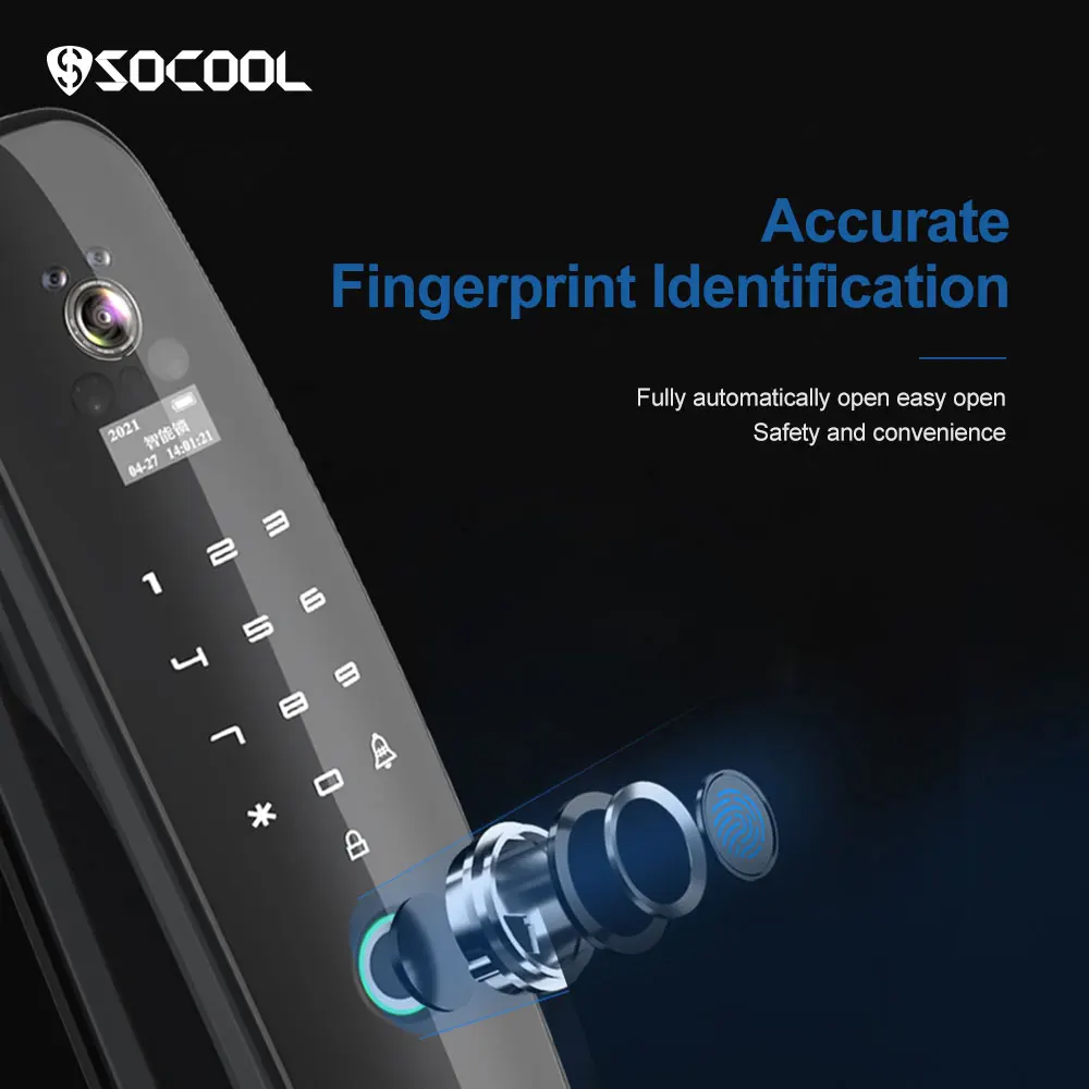 Socool умная дверь с камерой новый стиль Лидер продаж для использования в отеле Wi-Fi App и
