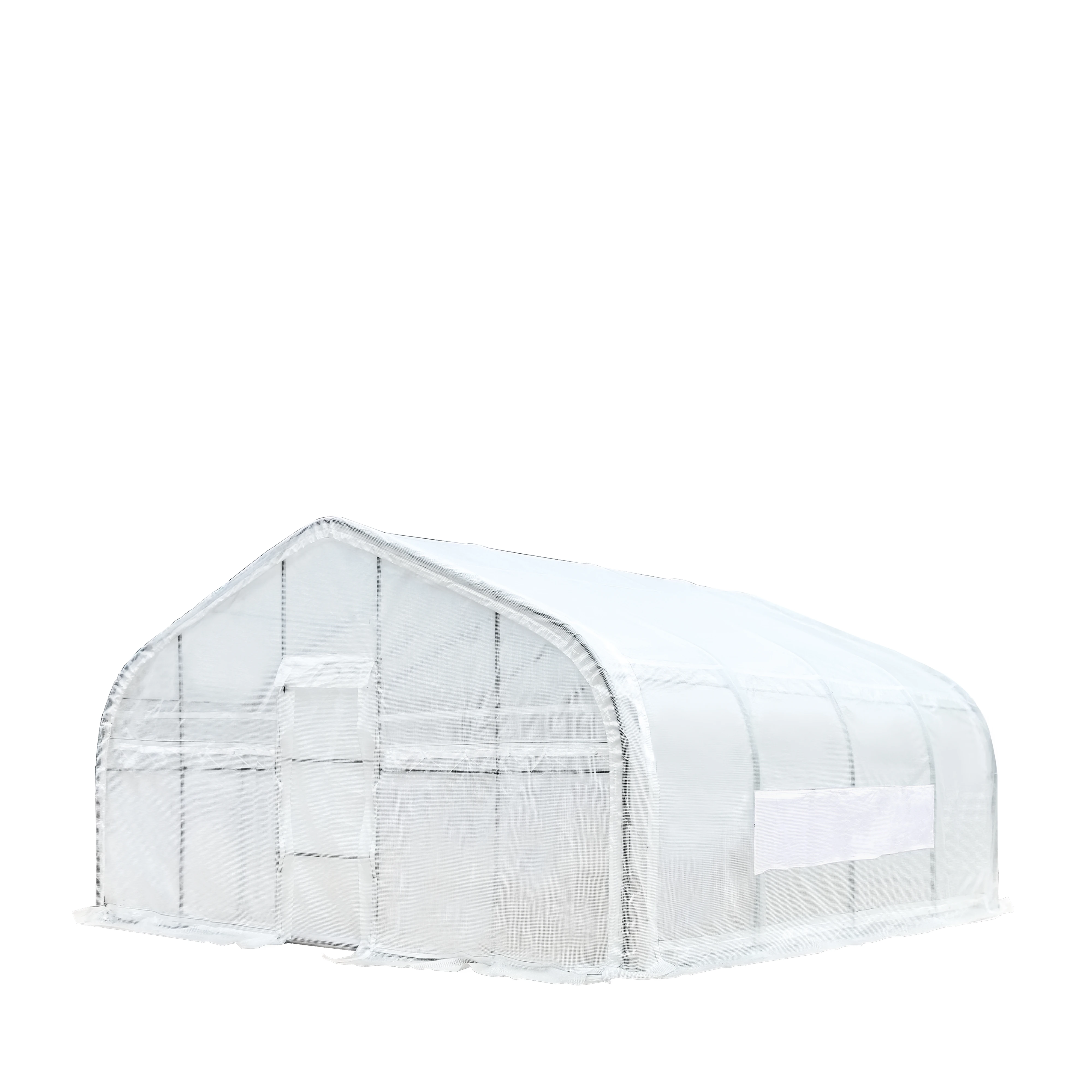 China factory steel galvanized frame multi single span PE film tunnel greenhouse grow tent greenhouse accessories