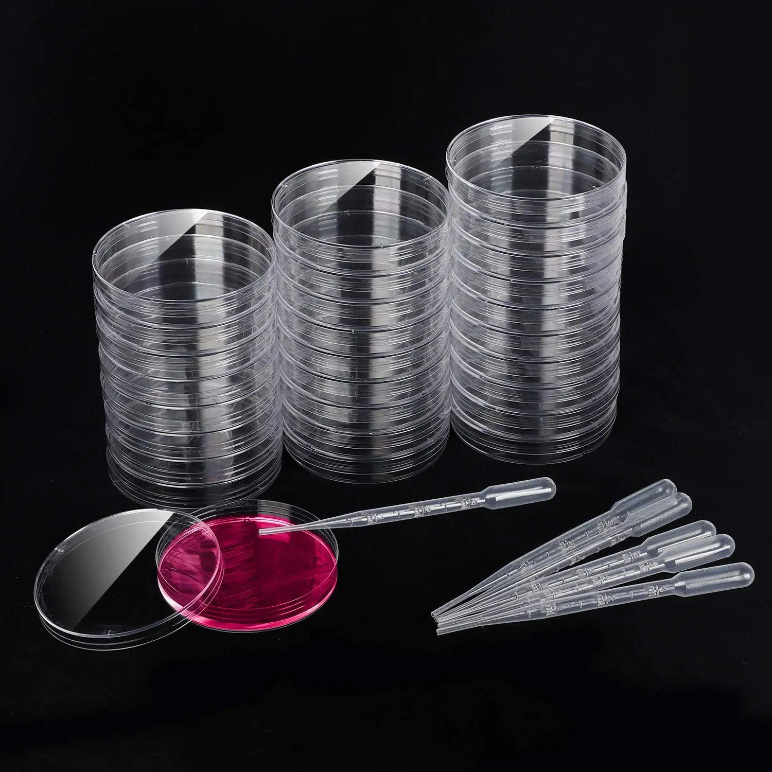  Sterilized Disposable Different Size Plastic 60mm 60x13 Sterile Petri