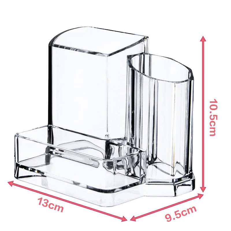 New design transparent acrylic makeup brush display holder skin care set display showcase stationery storage box on desktop