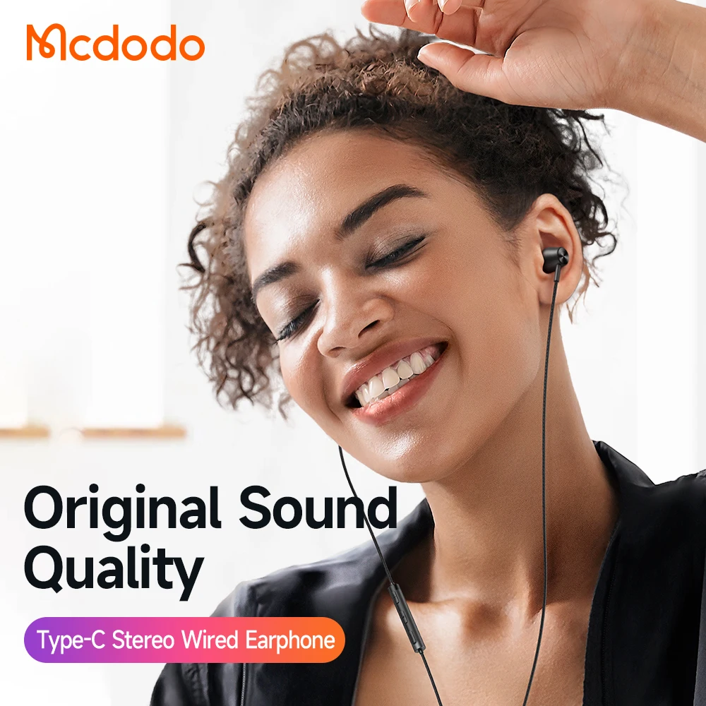 Type-C Earphones Wired USB C Headphone With HD Mic Support Call Music Volume Control Earbuds Wired For Samsung Xiaomi Oppo Vivo